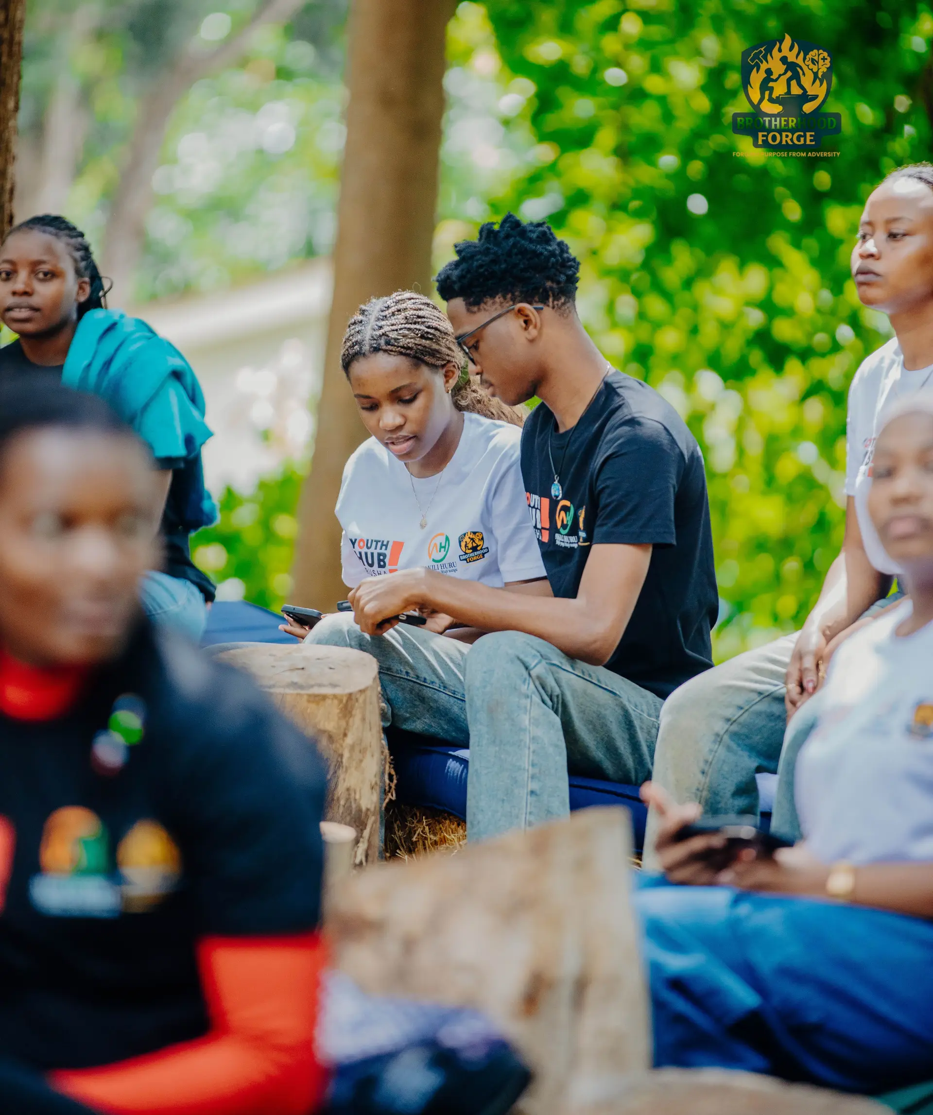 Brotherhood Forge participants sharing a youth learning moment together